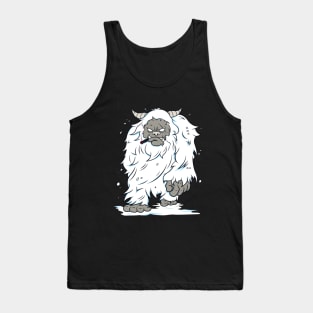 Snow Yeti White Bigfoot Tank Top